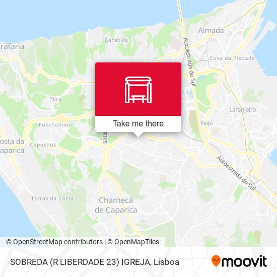 SOBREDA (R LIBERDADE 23) IGREJA map