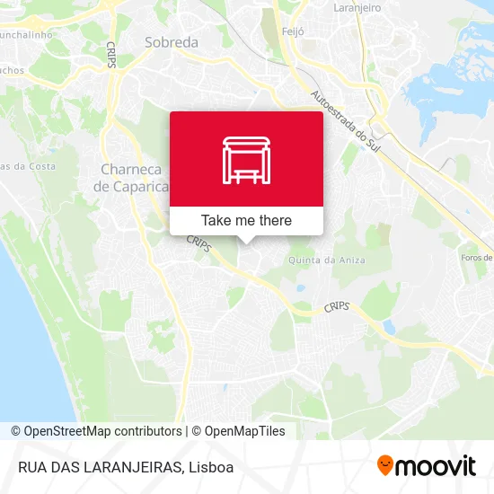 RUA DAS LARANJEIRAS map