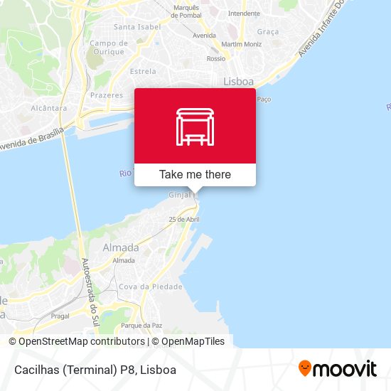 Cacilhas (Terminal) P8 map