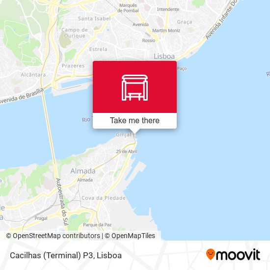 Cacilhas (Terminal) P3 map