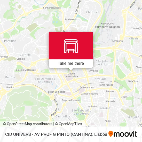 CID UNIVERS - AV PROF G PINTO (CANTINA) map