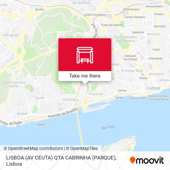 LISBOA (AV CEUTA) QTA CABRINHA (PARQUE) mapa