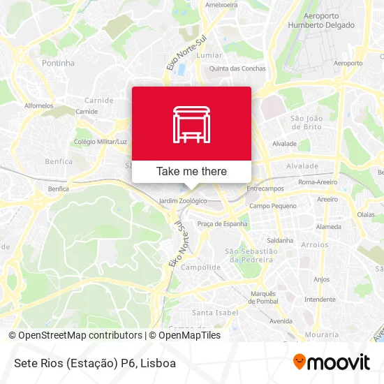 Sete Rios (Estação) P6 mapa
