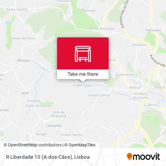 R Liberdade 10 (A-dos-Cãos) map