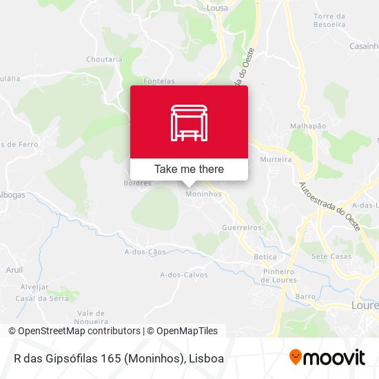 R das Gipsófilas 165 (Moninhos) map