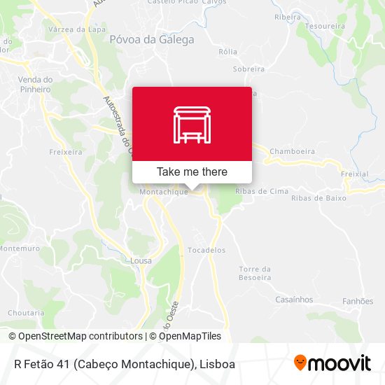 R Fetão 41 (Cabeço Montachique) mapa