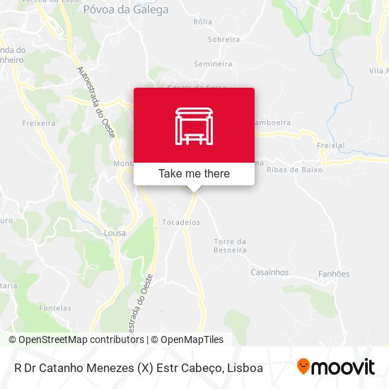 R Dr Catanho Menezes (X) Estr Cabeço map