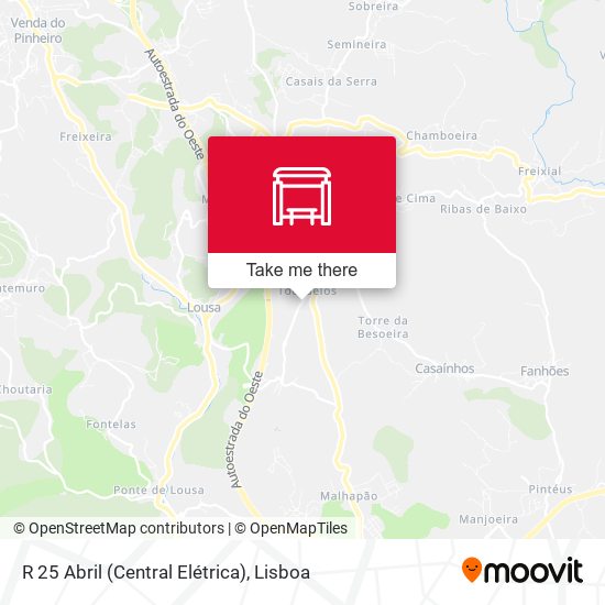 R 25 Abril (Central Elétrica) map