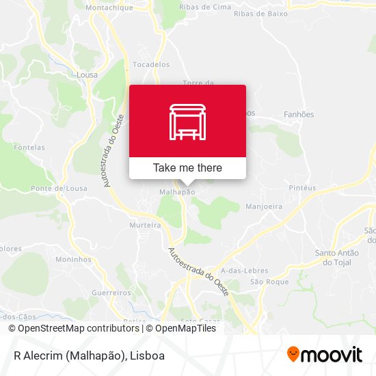 R Alecrim (Malhapão) mapa