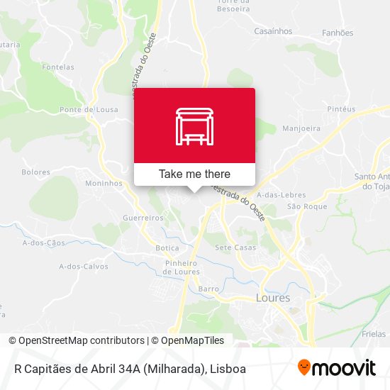 R Capitães de Abril 34A (Milharada) map