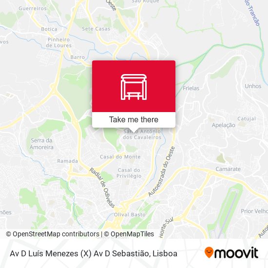 Av D Luís Menezes (X) Av D Sebastião map