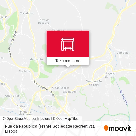 Rua da República (Frente Sociedade Recreativa) map