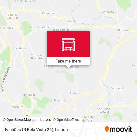 Fanhões (R Bela Vista 26) mapa