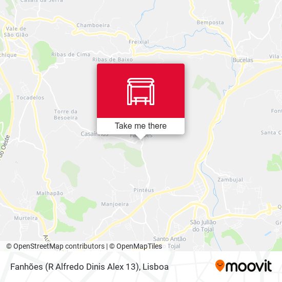 Fanhões (R Alfredo Dinis Alex 13) mapa