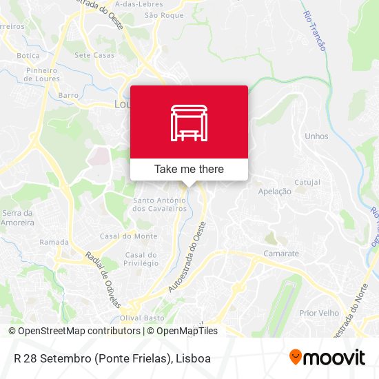 R 28 Setembro (Ponte Frielas) mapa