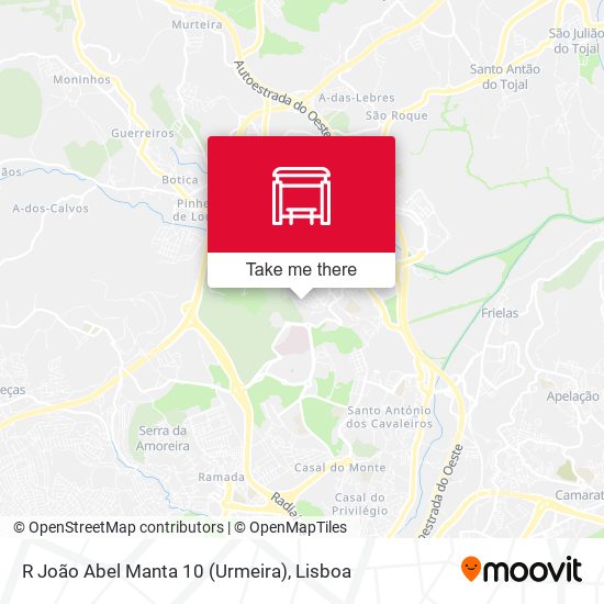 R João Abel Manta 10 (Urmeira) mapa