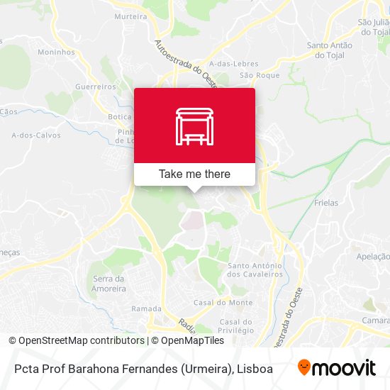 Pcta Prof Barahona Fernandes (Urmeira) mapa