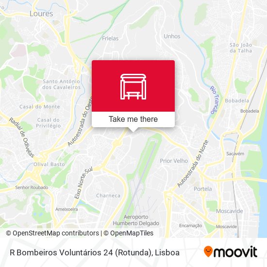 R Bombeiros Voluntários 24 (Rotunda) mapa