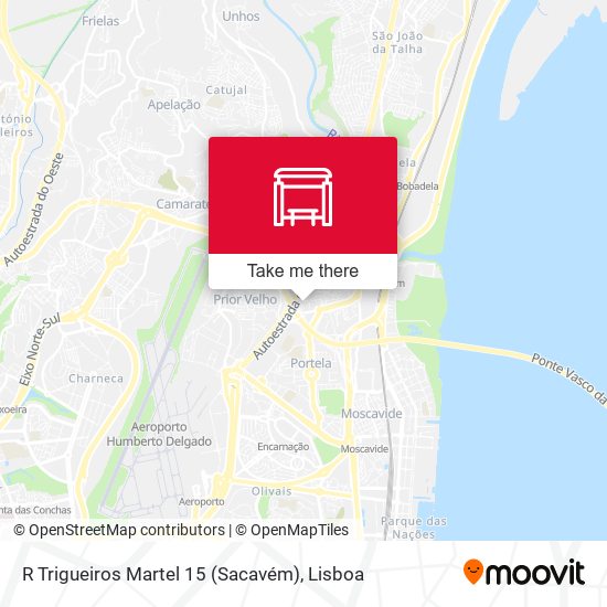 R Trigueiros Martel 15 (Sacavém) mapa