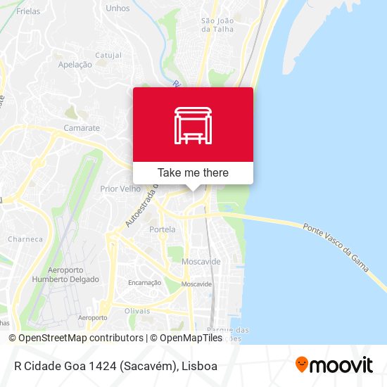 R Cidade Goa 1424 (Sacavém) map