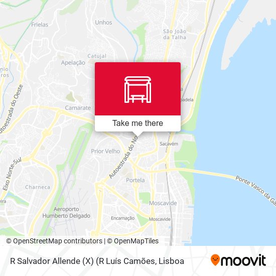 R Salvador Allende (X) (R Luís Camões map