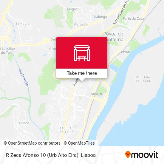 R Zeca Afonso 10 (Urb Alto Eira) map