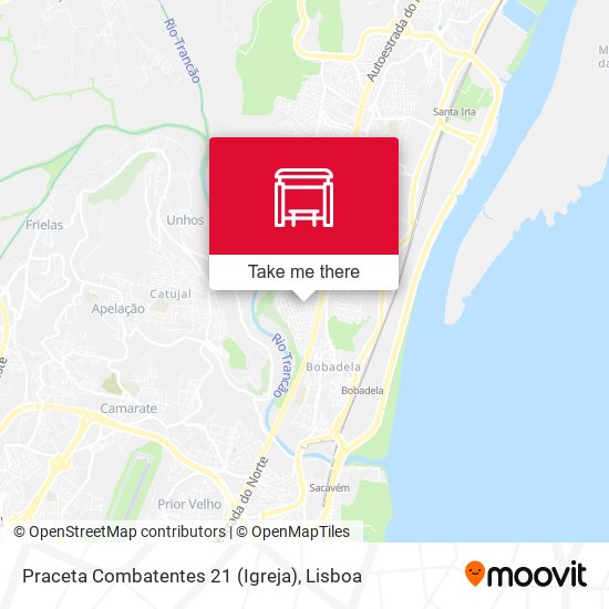 Praceta Combatentes 21 (Igreja) mapa