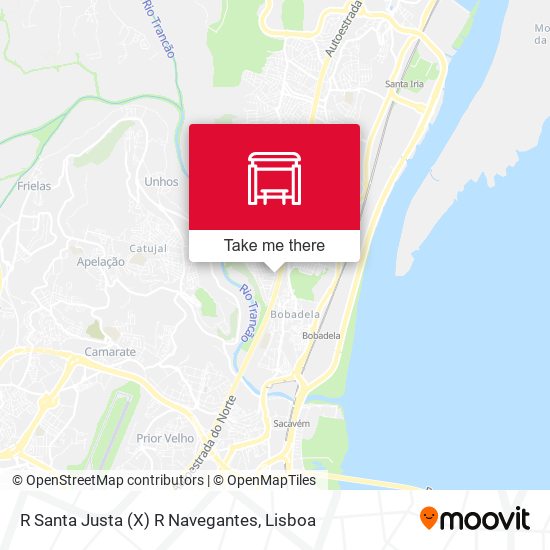 R Santa Justa (X) R Navegantes mapa