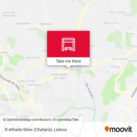 R Alfredo Dinis (Chafariz) mapa