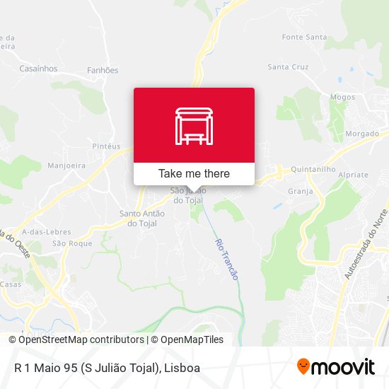 R 1 Maio 95 (S Julião Tojal) map