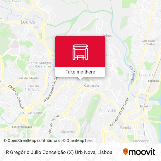 R Gregório Júlio Conceição (X) Urb Nova mapa