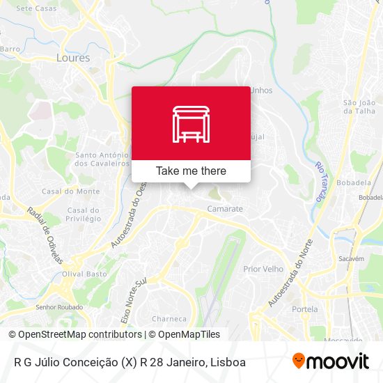 R G Júlio Conceição (X) R 28 Janeiro mapa