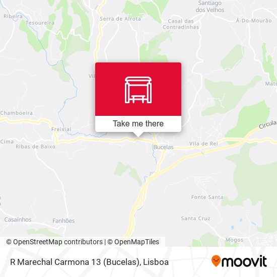 R Marechal Carmona 13 (Bucelas) map