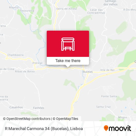 R Marechal Carmona 34 (Bucelas) map