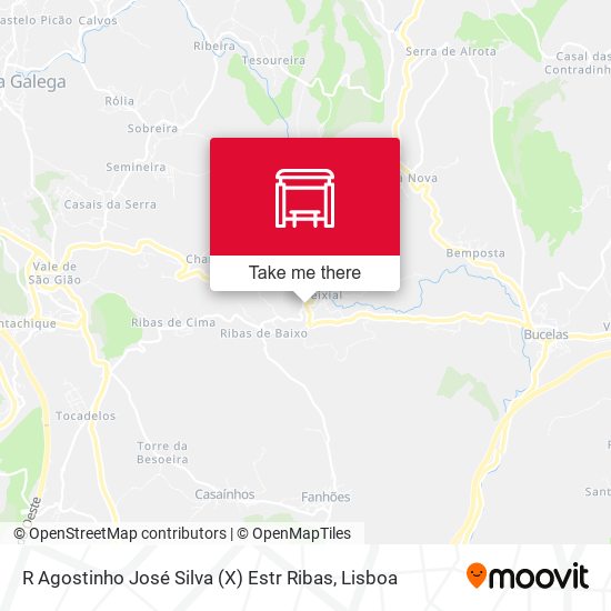 R Agostinho José Silva (X) Estr Ribas map