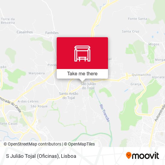 S Julião Tojal (Oficinas) map