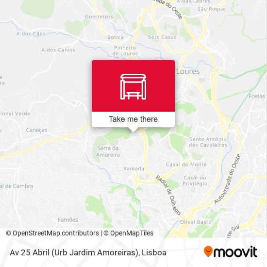 Av 25 Abril (Urb Jardim Amoreiras) map