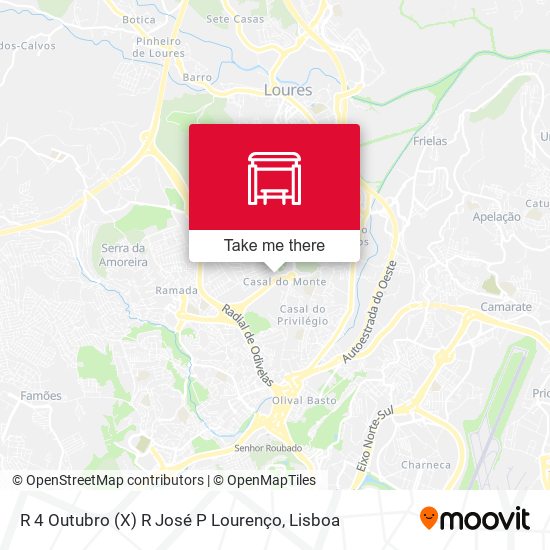 R 4 Outubro (X) R José P Lourenço map