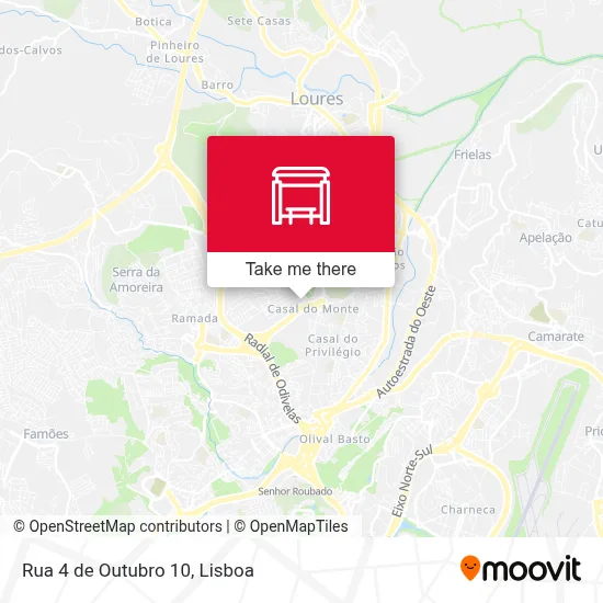 Rua 4 de Outubro 10 mapa