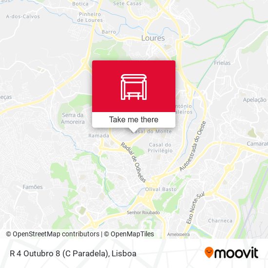 R 4 Outubro 8 (C Paradela) map
