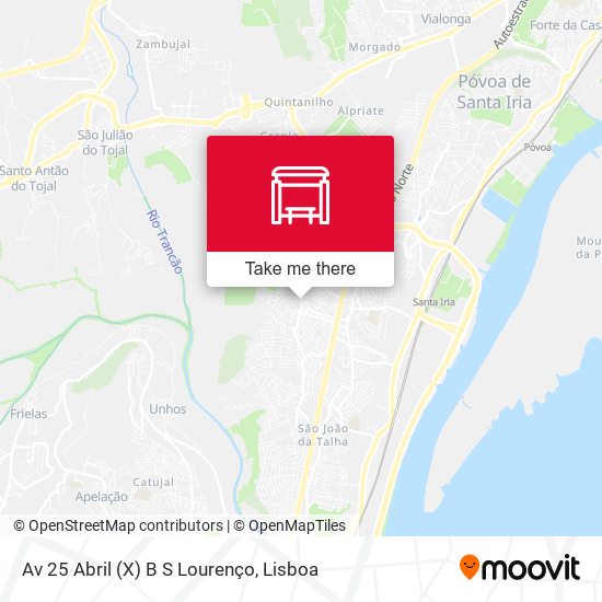 Av 25 Abril (X) B S Lourenço map