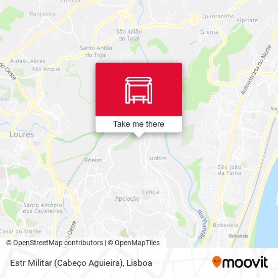 Estr Militar (Cabeço Aguieira) mapa
