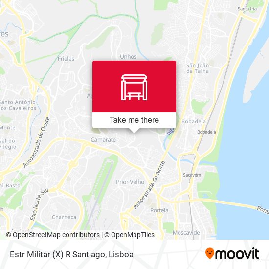 Estr Militar (X) R Santiago map