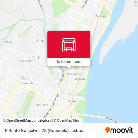 R Bento Gonçalves 28 (Bobadela) mapa