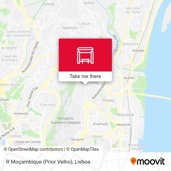 R Moçambique (Prior Velho) map