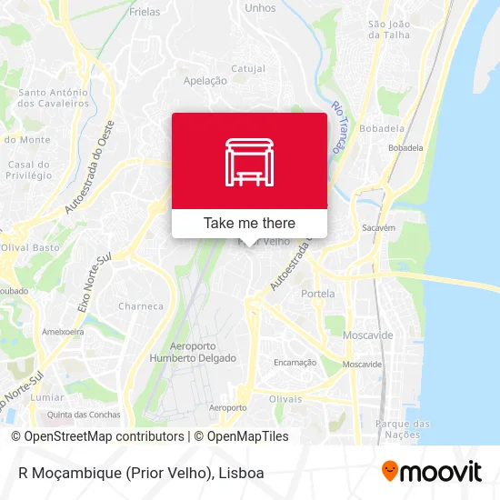 R Moçambique (Prior Velho) map