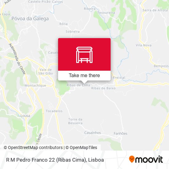 R M Pedro Franco 22 (Ribas Cima) map