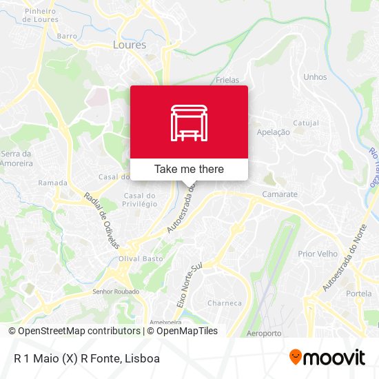 R 1 Maio (X) R Fonte mapa