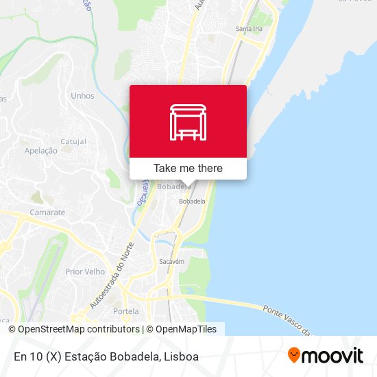 En 10 (X) Estação Bobadela map