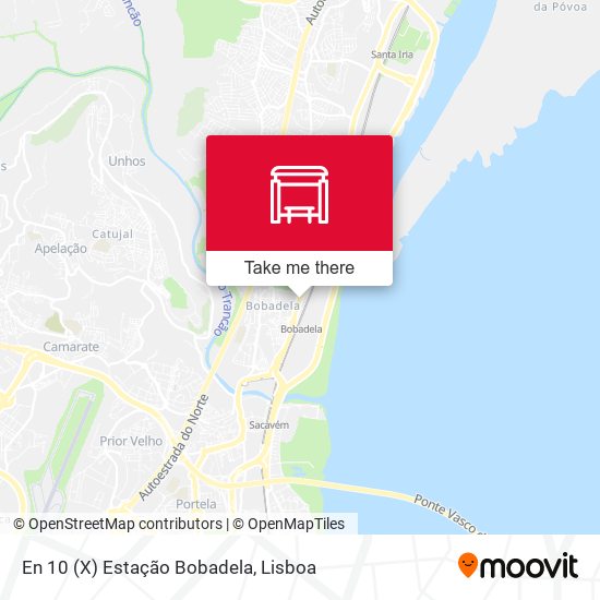 En 10 (X) Estação Bobadela mapa